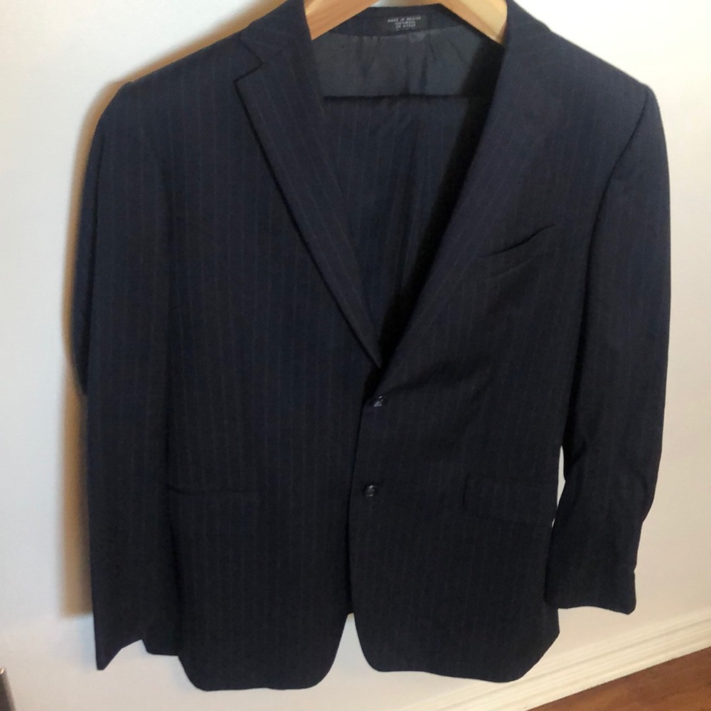 Pinstripe Navy Suit